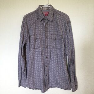 Red Ranch men's western pearl snap long sleeve cotton shirt. Size XL.